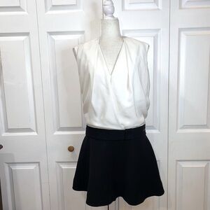 Alexander Wang Monochrome Flare Mini Dress